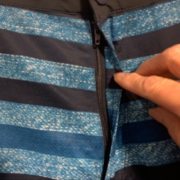 The North Face Men’s Blue Striped Drawstring Swim Shorts - Picture 7 of 7